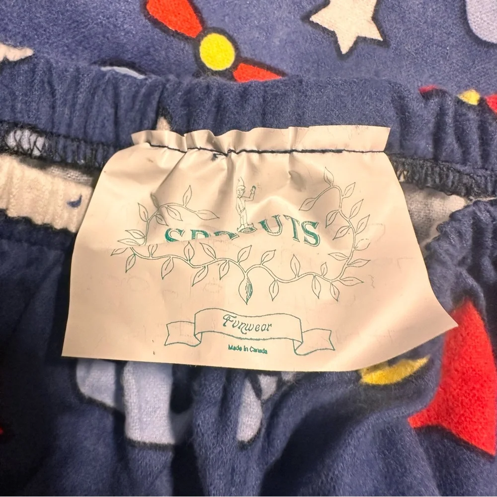 Vintage Sprouts Funwear Pajama Set Made in Canada –Size 12–18M ✈️⭐🌙 (Never Worn) - Picture 6 of 8